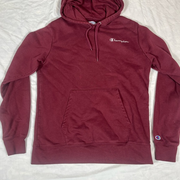 Champion Men's Maroon Hoodie Sweater - Picture 1 of 8